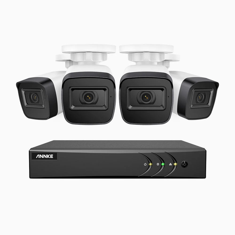 Professional 4-Camera CCTV 1080p System with 66ft Night Vision Range