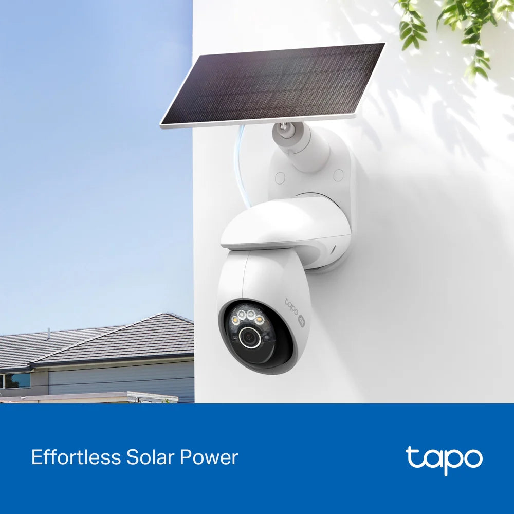 4K Solar-Powered Pan/Tilt Security Camera System (4 Cameras)