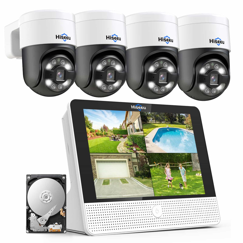 Advanced 4K CCTV System with 12" LCD Display