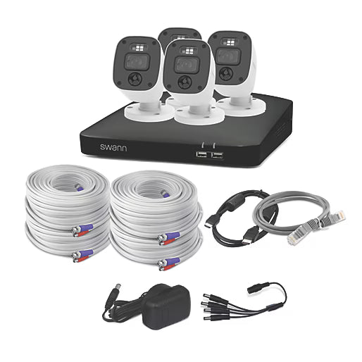 4K Professional Wired Security System - 4 Camera 2K